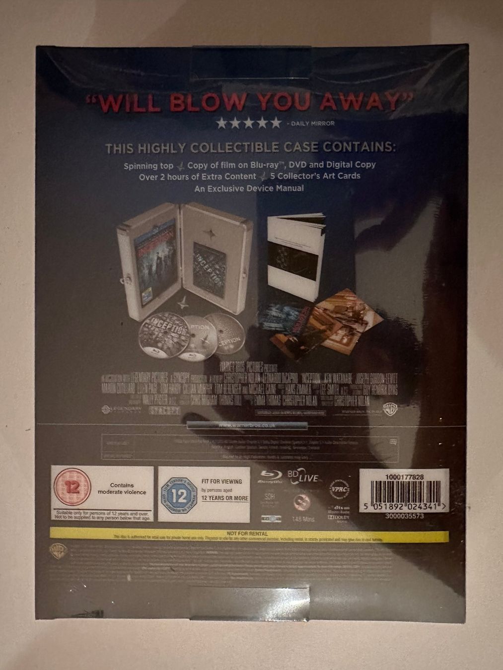 Tutti i DVDs: Inception Christopher Nolan Limited Edition aus England NEU – Nuovo e nell'imballaggio originale da Vordemwald venduto da MoviesAndGames 1