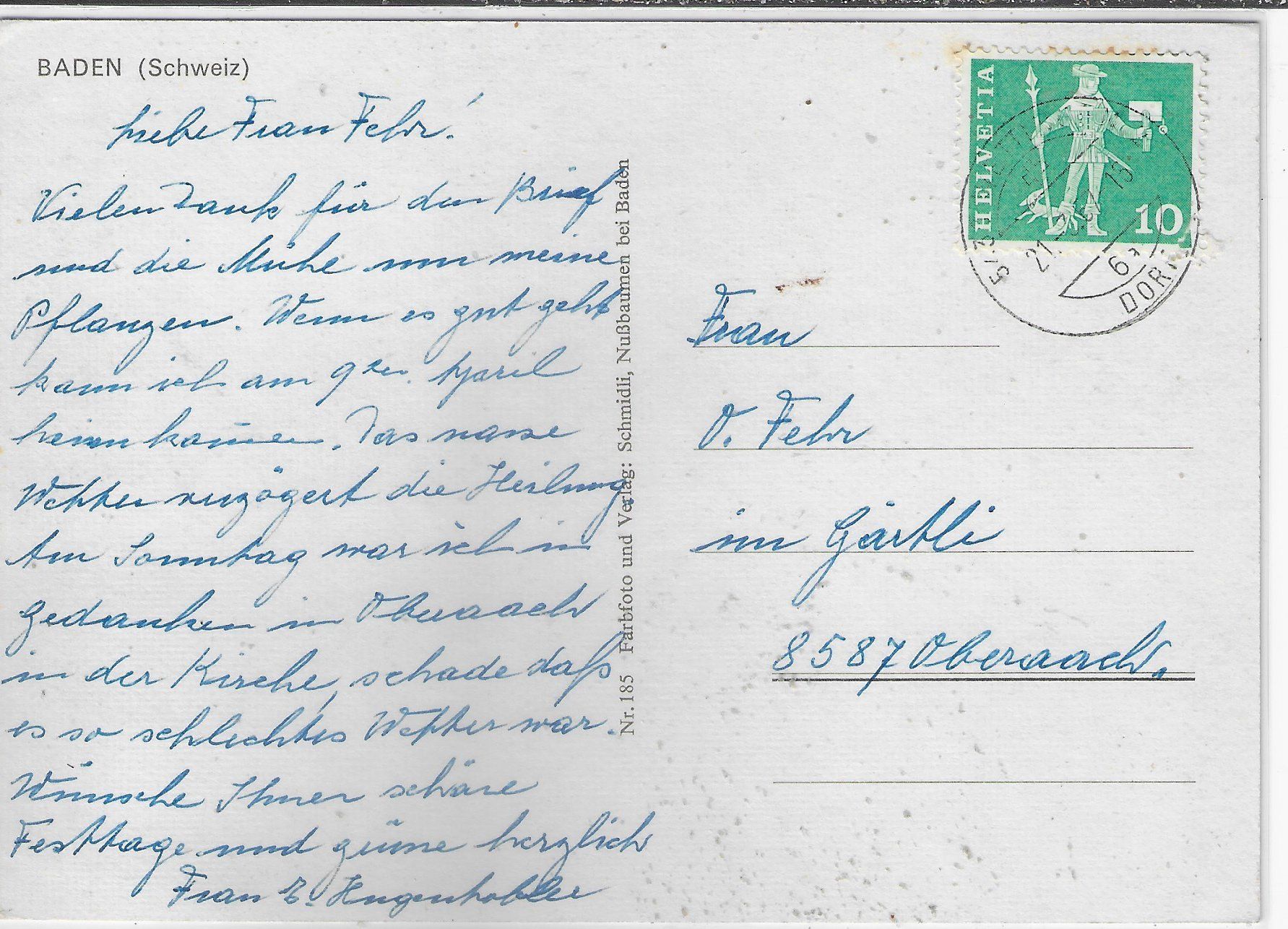 Cartoline postali: Baden - Multiview – Usato da Ettingen venduto da Kartenplanet 1