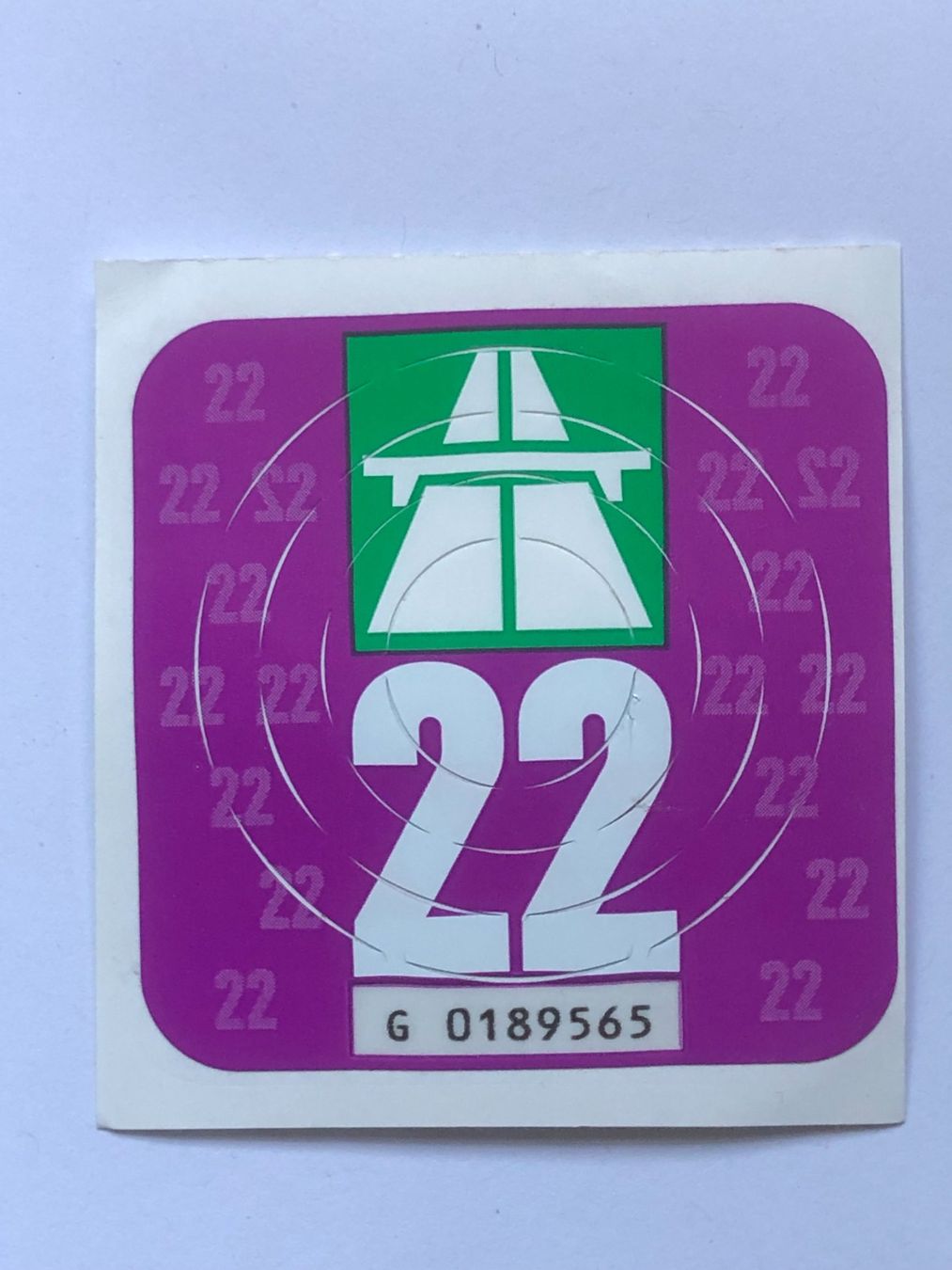 Autobahnvignetten: Autobahnvignette 2022 – Gebraucht aus Ganterschwil von ganterb