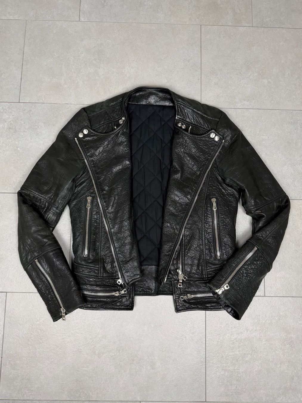 Balmain Jacken: Balmain FW18 Double-Zip Quilted Lambskin Biker Jacket – Gebraucht aus Biel/Bienne von sami0788480082 3