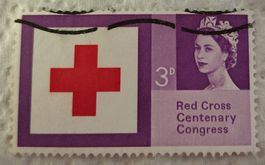 Briefmarke Timbre 3 PENCE 1963 Elizabeth II GB Francobollo