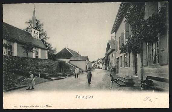 Cartoline postali: Ballaigues, Strassenpartie an der Kirche – Usato da Berlin venduto da bartko-reher