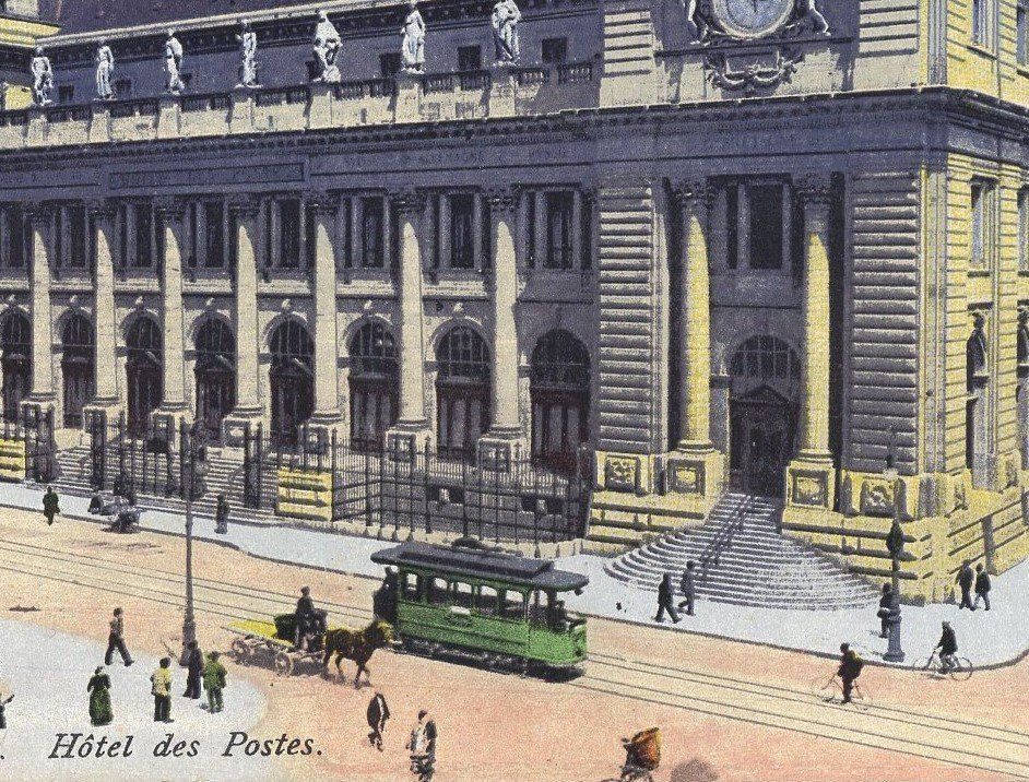 Ansichtskarten: Geneve, Hotel des Postes, Strassenbahn 1916 – Gebraucht aus Aarau von kufi44 1