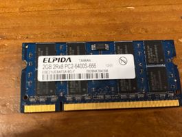 2 GB 2Rx8 PC2-6400S-666 DDR Elpida