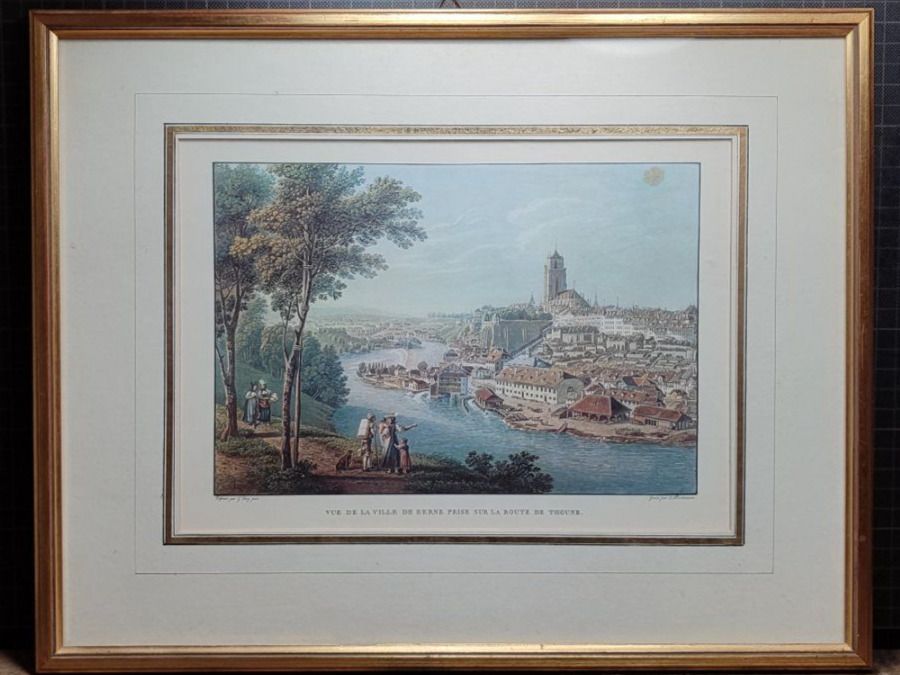 Foto & Immagini: Wunderschönes altes Bild  G.Lory Pere von Bern – Usato da Gelterkinden venduto da MYSTOREFORYOU4460ART