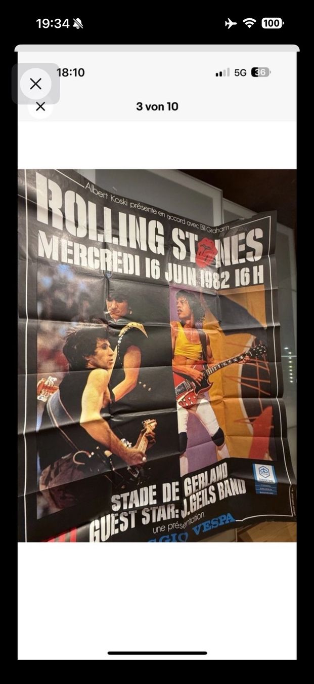 Foto & Immagini: Rolling Stones Orginal Konzert Poster – Usato da Basel venduto da Stars12355 2