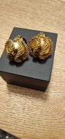Elegante Vergoldene Ohrclips, Vintage!