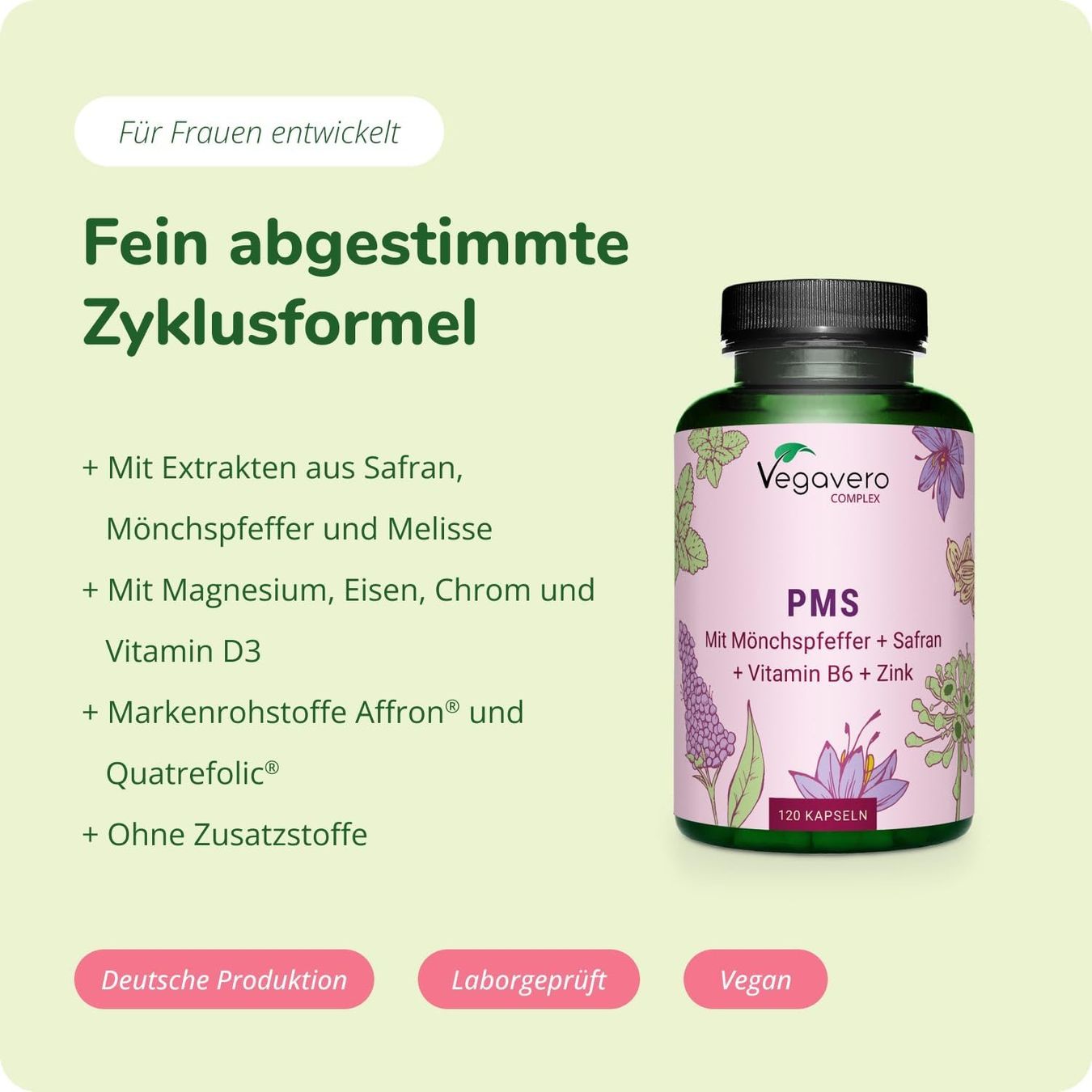 Cibi & Specialità: PMS Kapseln Zyklus Komplex 120 vegan – Nuovo e nell'imballaggio originale da Suhr venduto da SchnapperCH 1