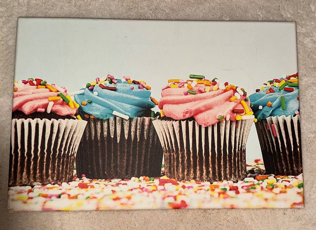 Foto & Immagini: Bunte Cupcake-Leinwand – Nuovo e nell'imballaggio originale da Gebenstorf venduto da rah_1999