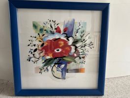 Signiertes Blumenbild gerahmt, Top Zustand!