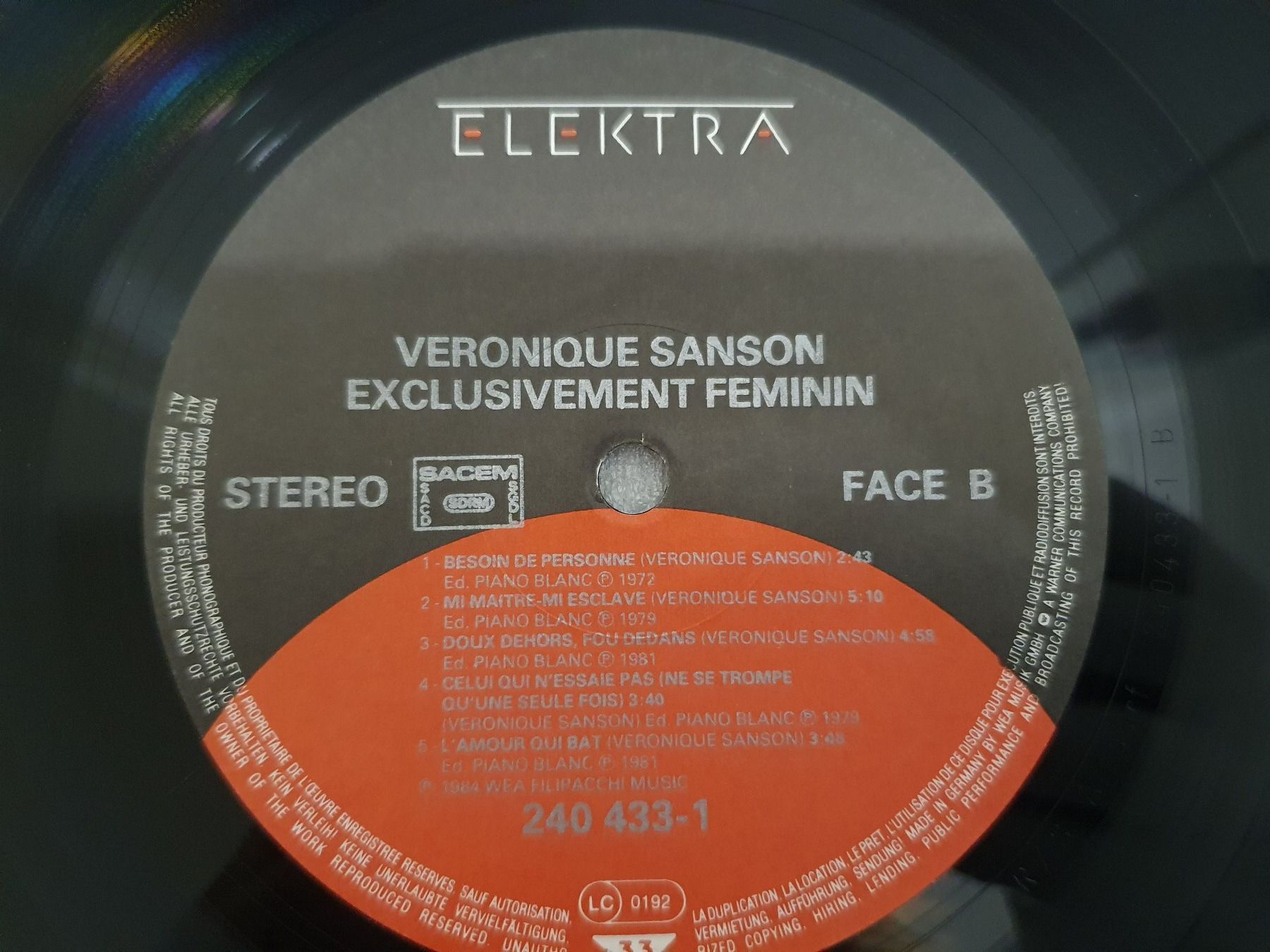 Schallplatten: Véronique Sanson - Exclusivement Féminin – Gebraucht aus Uster von Vinyl-Leidenschaft 5