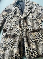 Stylischer Kunstfellmantel weich Leopardenmuster