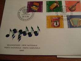 Pro Patria 1985, FDC Satz + Briefe 4erblock
