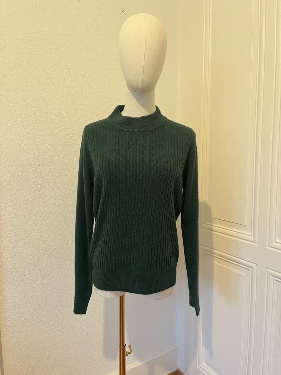 Maglioni & Felpe: Napa Studio Mock Neck Sweater - Forest Green - Size S – Usato da Mies venduto da nic_yk5d 8