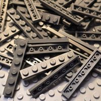 Lego 20x Platten 1x6 (3666) dunkelgrau