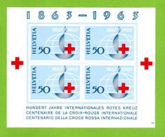 1963 - 100 Jahre Rotes Kreuz Block postfrisch