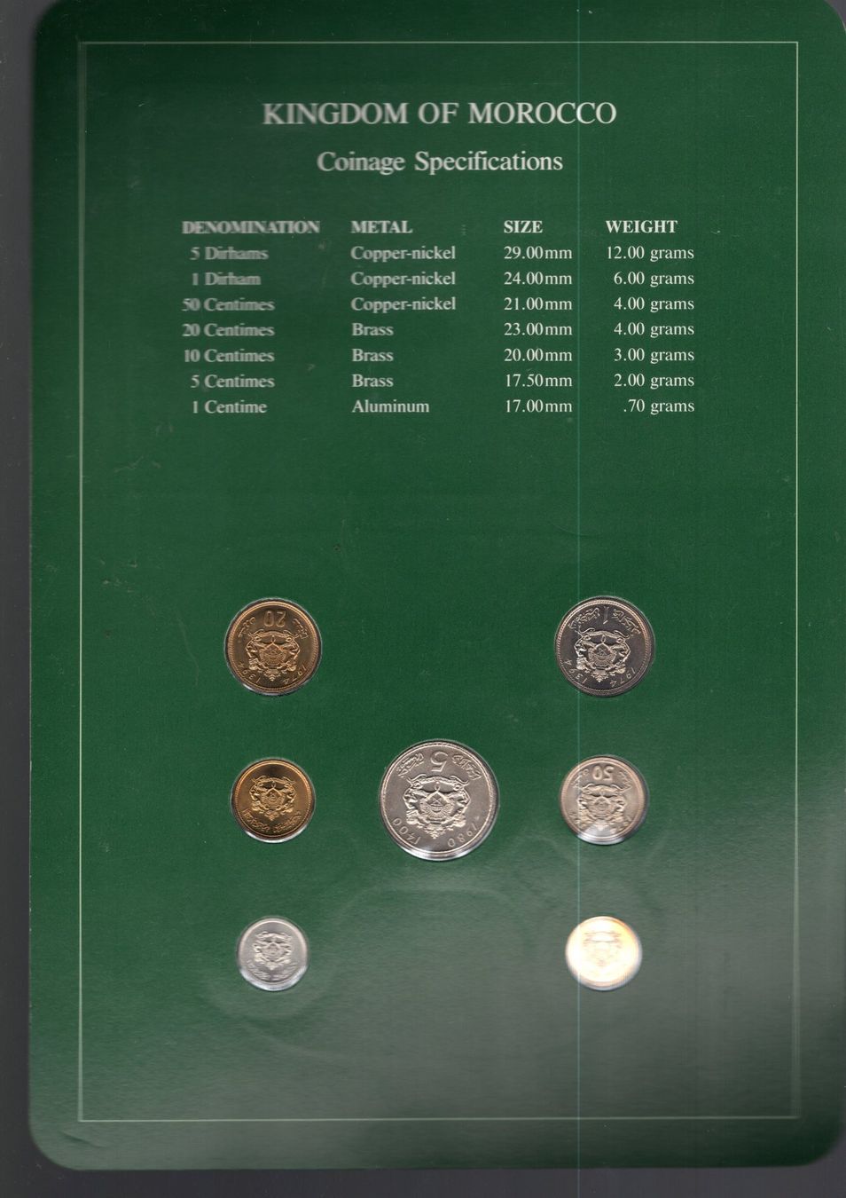 Tutti le monete: Morocco coins set UNC – Nuovo (secondo la descrizione) da Leibstadt venduto da baroc333 1