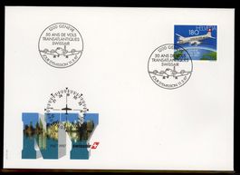 1997, FDC, 50 Jahre Nordatlantikflüge Swissair (Nr. 918)