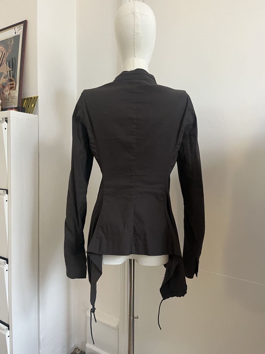 Giacche: Unique Asymmetric Black Cotton Jacket, Size Medium – Usato da Zürich venduto da Melina.A 3