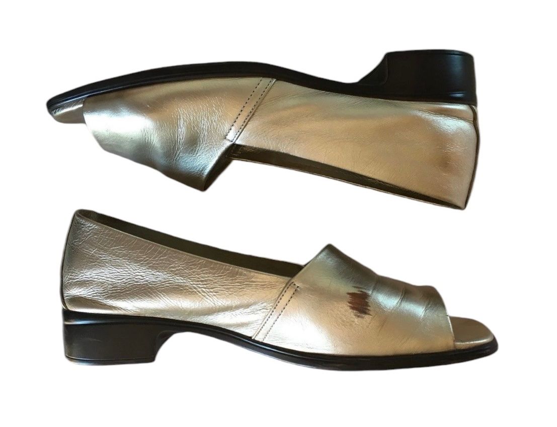 Damenschuhe: Mocassin ouvert argenté – Gebraucht aus Dotzigen von SecondHandGems 2