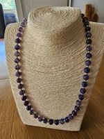 Violetter Fire Achat Halskette