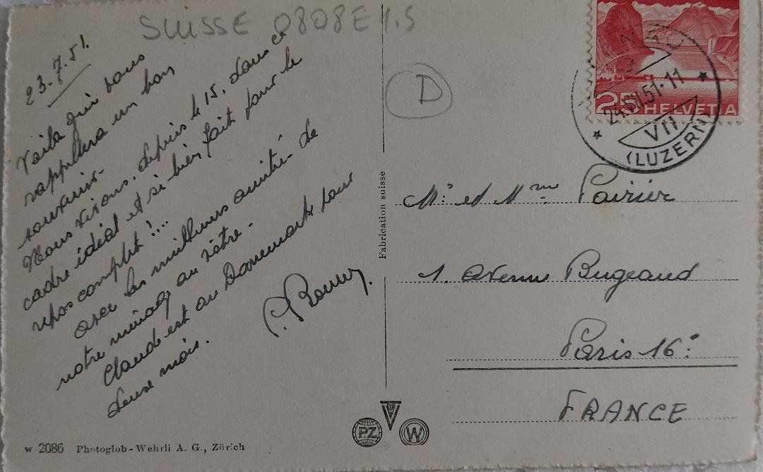 Cartes postales: Rigibahn &  VITZNAU  - 1951 – D'occasion à Delémont par Domdom1 1