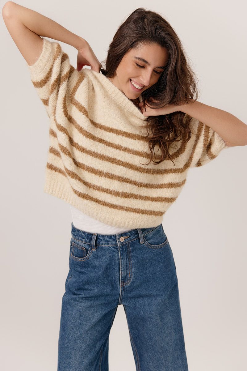 Maglioni & Felpe: Pull Artlove rayé beige/marron, taille M, neuf – Nuovo e nell'imballaggio originale da Morges venduto da sandy069 9