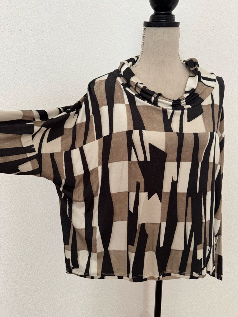 Luukaa Maglioni & Felpe: Pull LUUKAA T.2/3, Beige/Noir Col Montant – Nuovo e nell'imballaggio originale da Morges venduto da sandy069 1