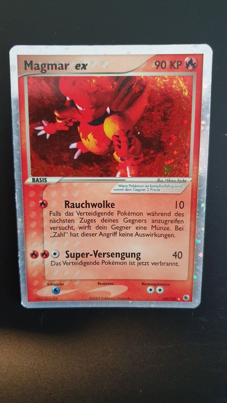 Pokémon Carte collezionabili: Magmar ex Holo EX Rubin & Saphir Set – Usato da Watt venduto da mar_t7kp