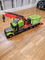 Großer Dino Transporter Truck mit Kran & Käfig – Dinosaur Es