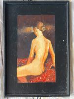 Rückenakt, Ballerina, Öl auf Holz 34 x 23cm