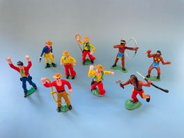 9x 60er 70er Western Wild West Aufstellfiguren Figur HEIMO