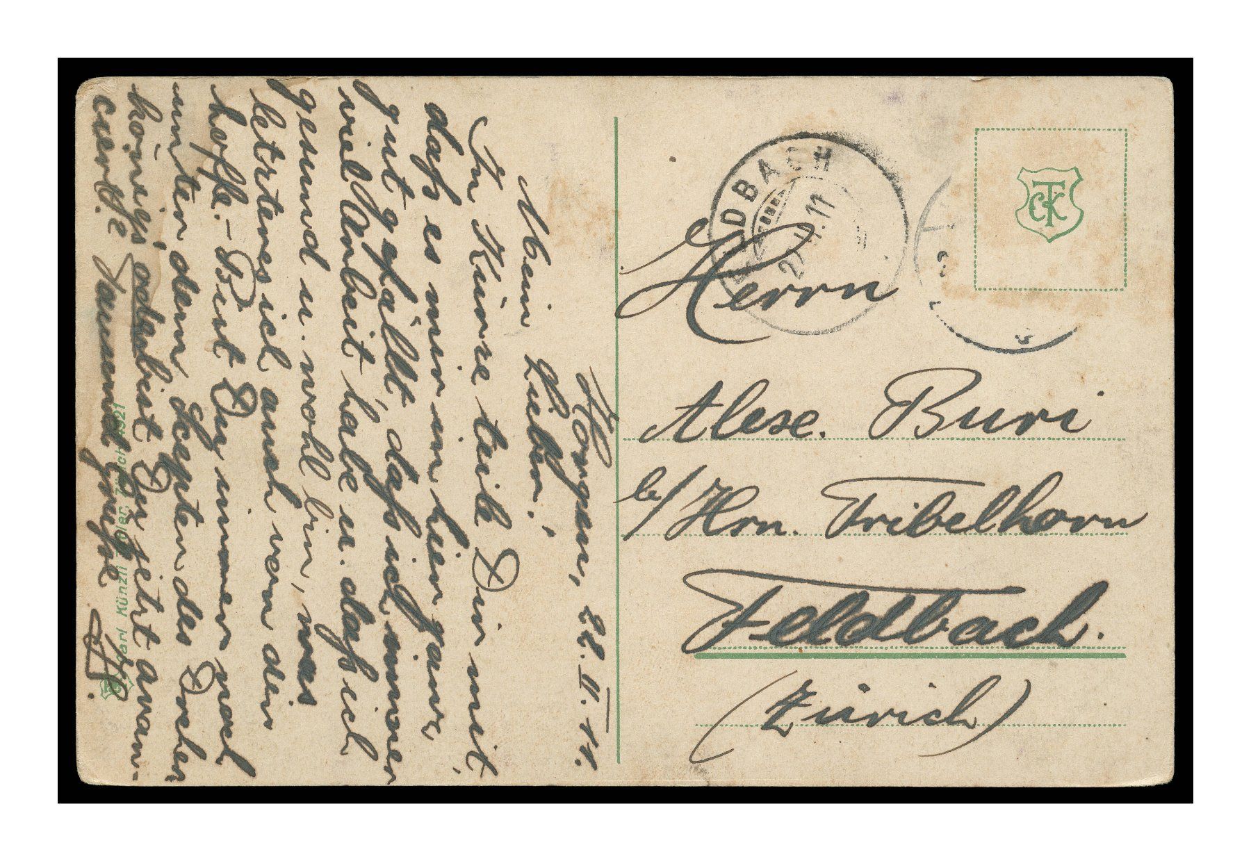 Cartes postales: HORGEN - 1911 "Vue générale" – D'occasion à Onex par gonsla01 1