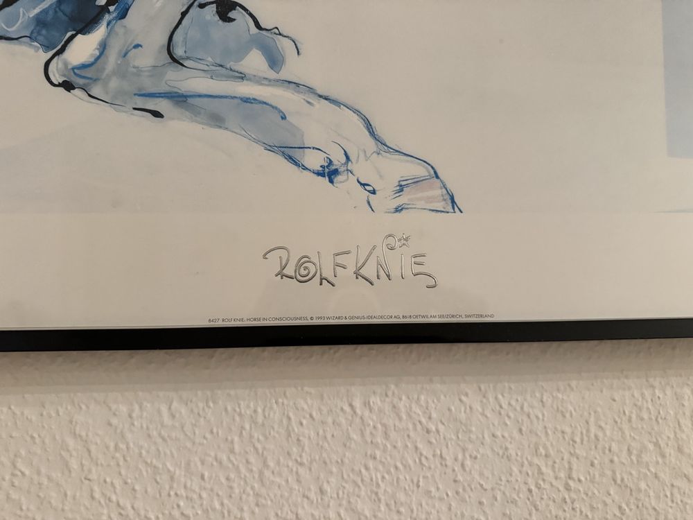 Rolf Knie Kunstdruck Pferd gerahmt 2