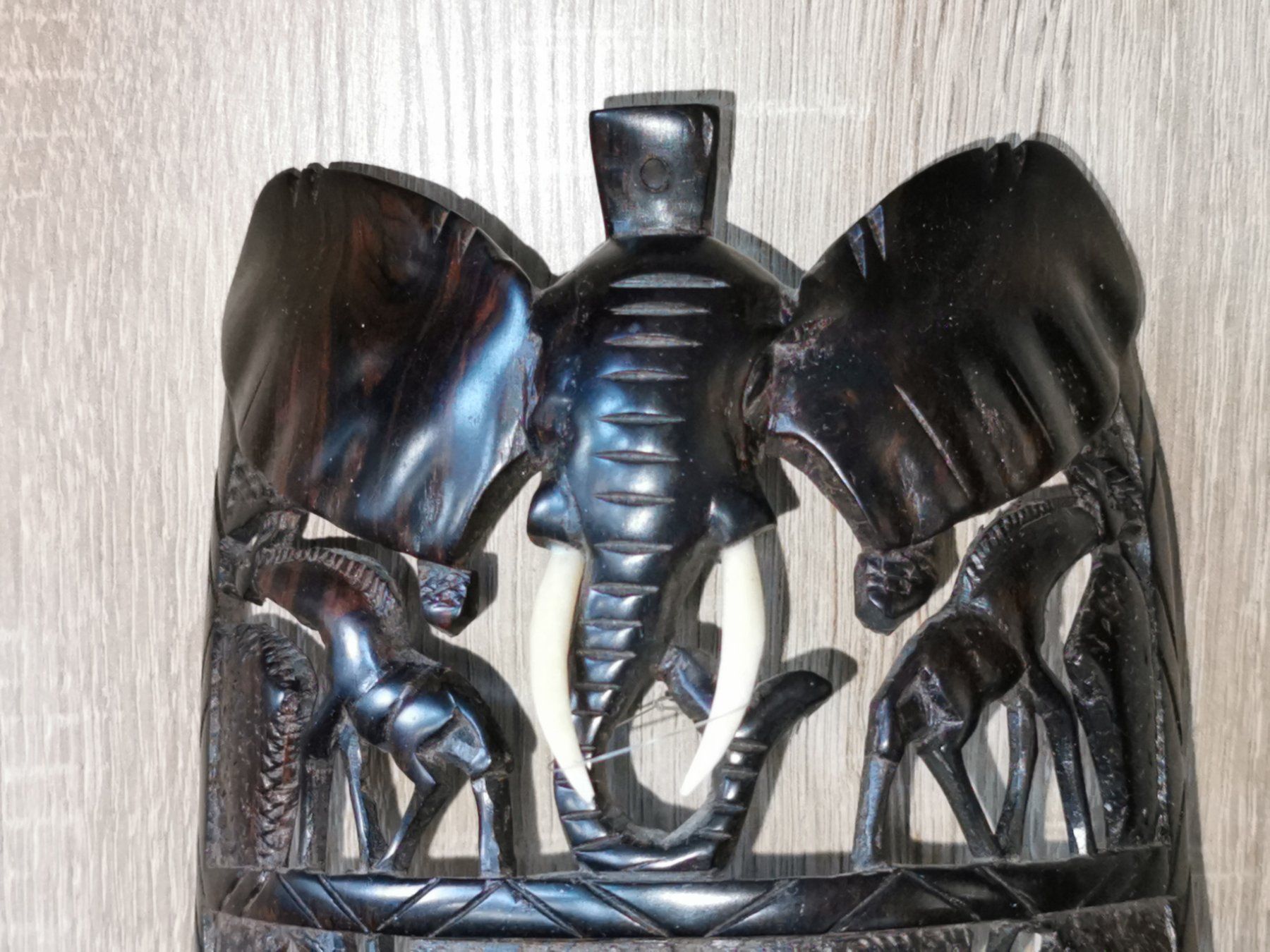 Internationale Kunst: Ebenholzmaske aus Ghana – Neu (gemäss Beschreibung) aus Schlieren von vlalif 3