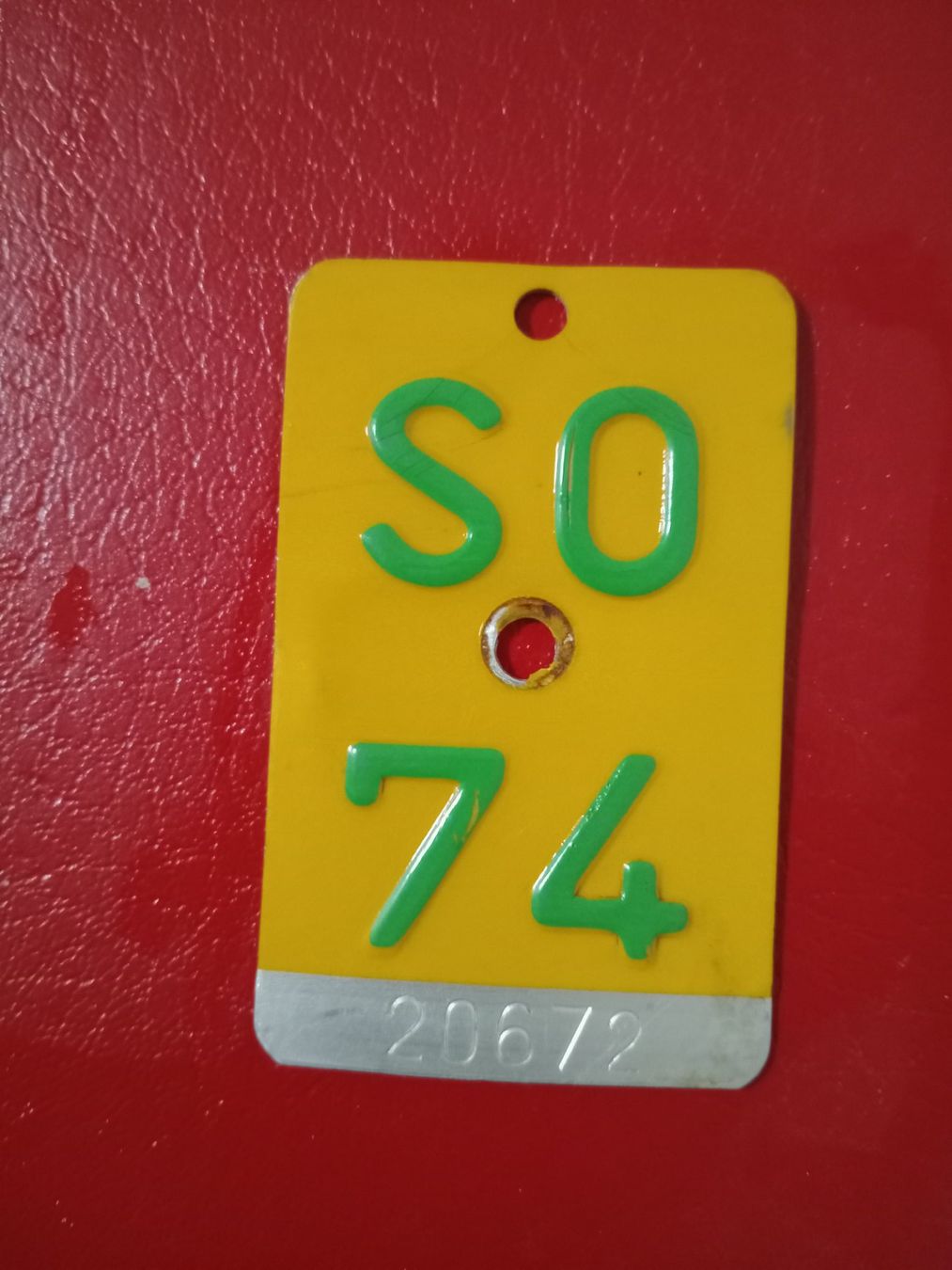 Schilder: Mofa Nummer SO 1974 Solothurn Moped – Gebraucht aus Küttigen von Melisch1000