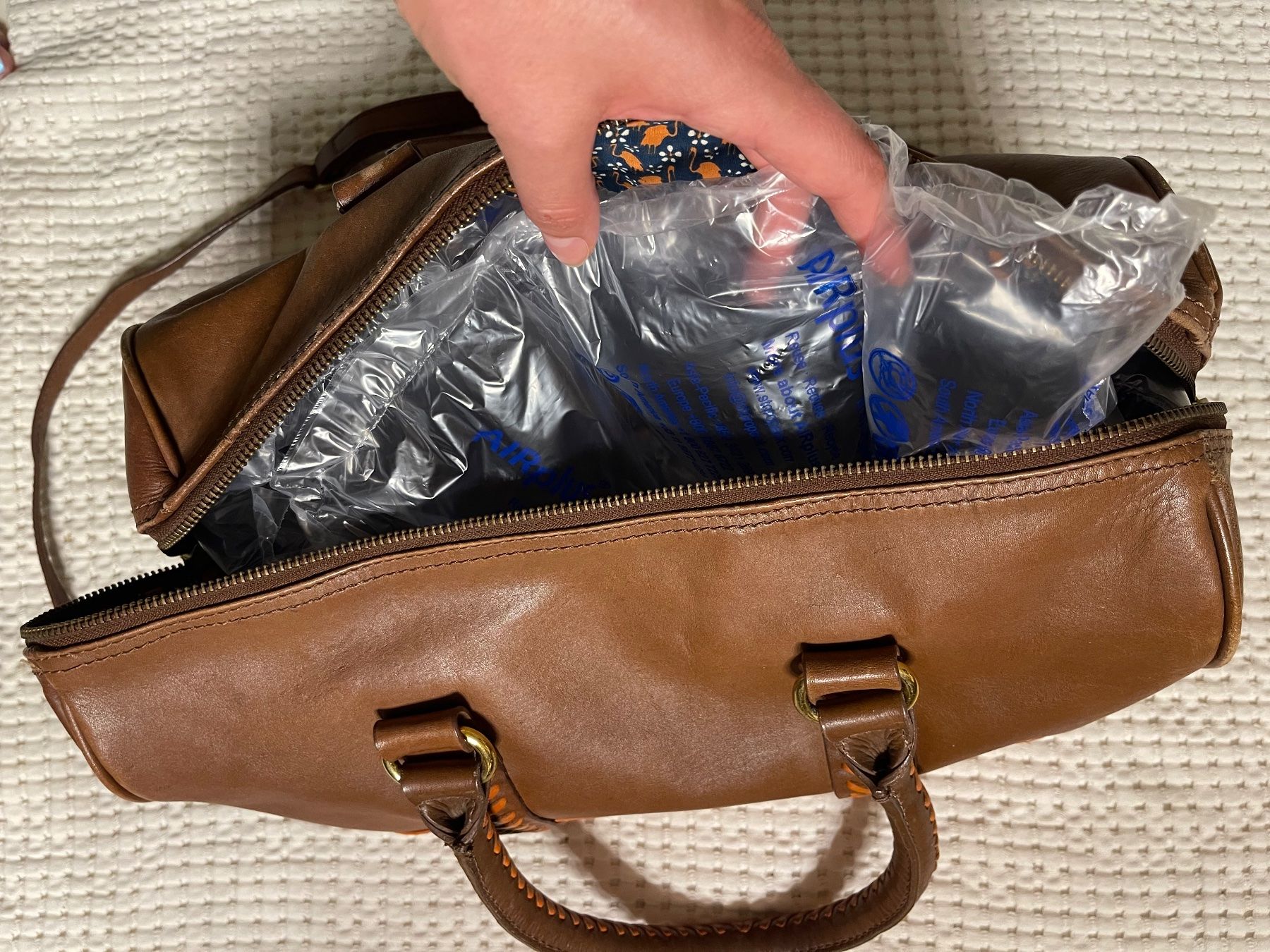 Mango Borse da donna: Mango Handtasche Leder braun orange – Usato da Niedergösgen venduto da MacWinder 6