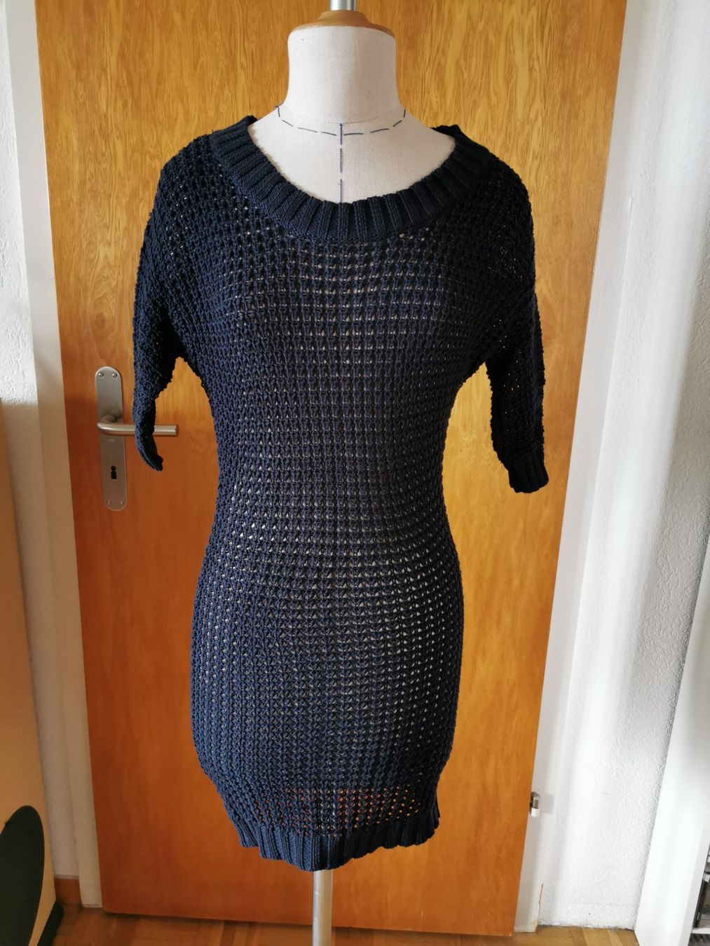 Vestiti: Strickkleid navy, Baumwolle, XXS – Usato da Zwillikon venduto da Leewii 1