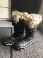 SOREL Shoes Joan of Arctic Black 36.5 Winter Leather Boots