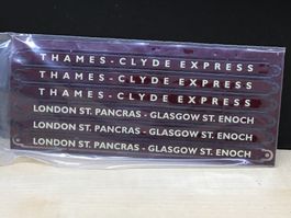 Modellbahn Schilder London - Glasgow / Thames Clyde