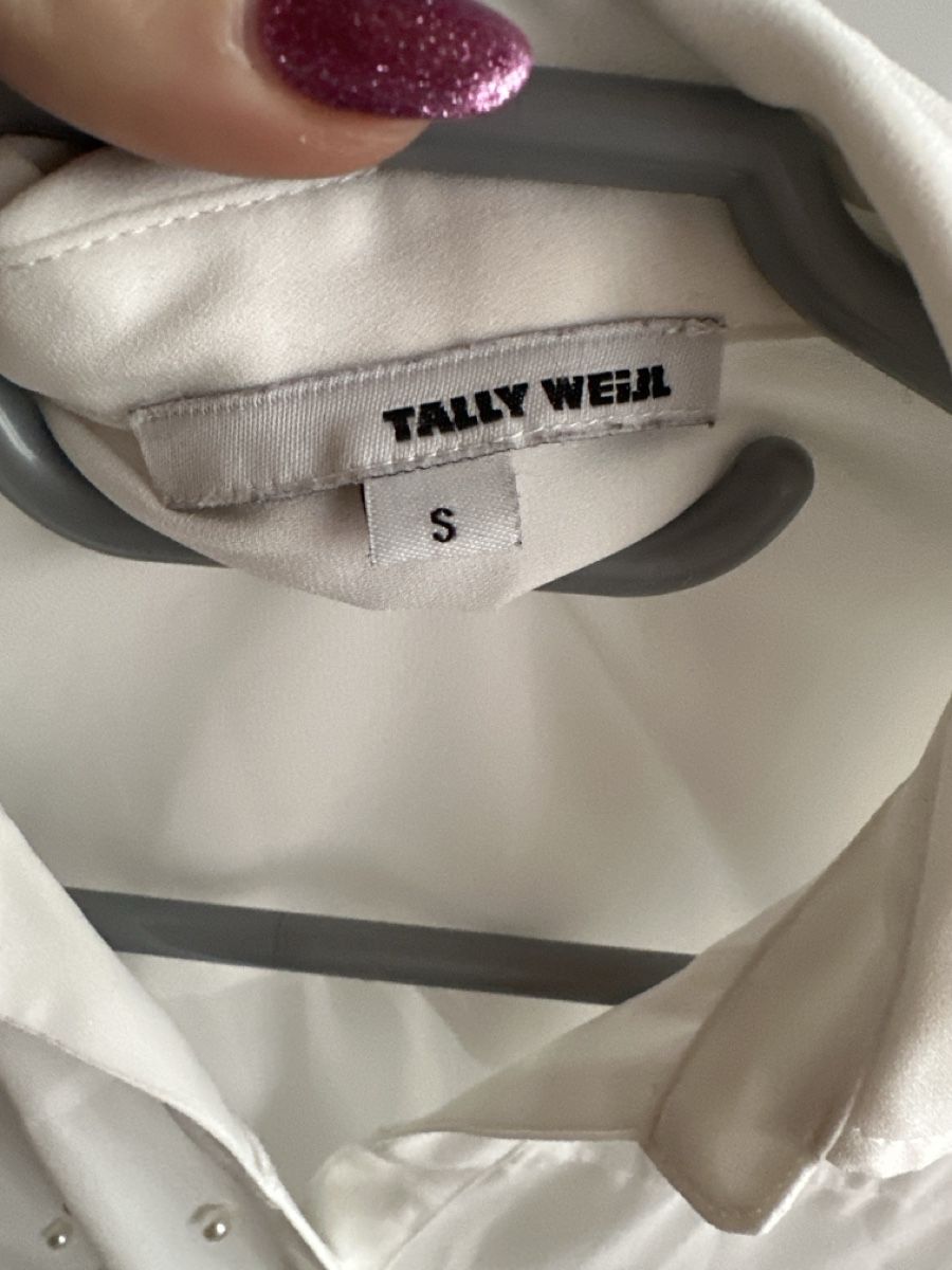 Tally Weijl Camicette: Tally Weil Bluse weiss mit Perlen Grösse S – Usato da Buchs AG venduto da tifena 1