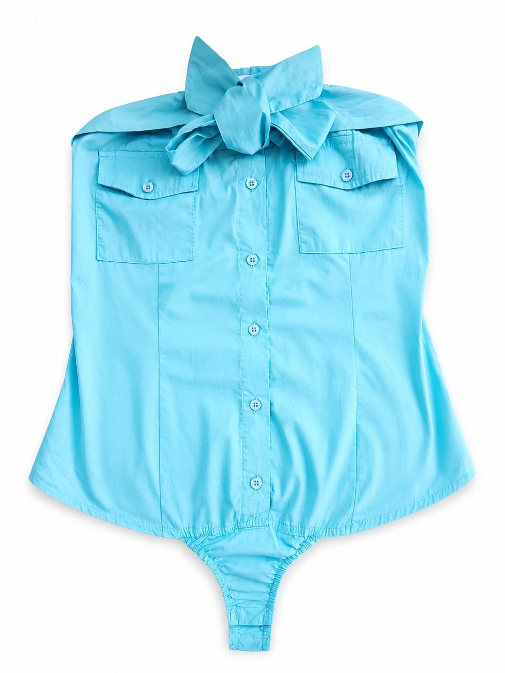 Tops: Hellblauer Body Gr. M mit Kragen – Neuf (Voir description) à Fully par VaneaSelection 2