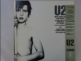 U2 New year's Day 18S-183 JAPAN LP Obi