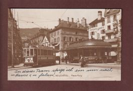 NEUCHÂTEL - Place Pury - Tram - 1919