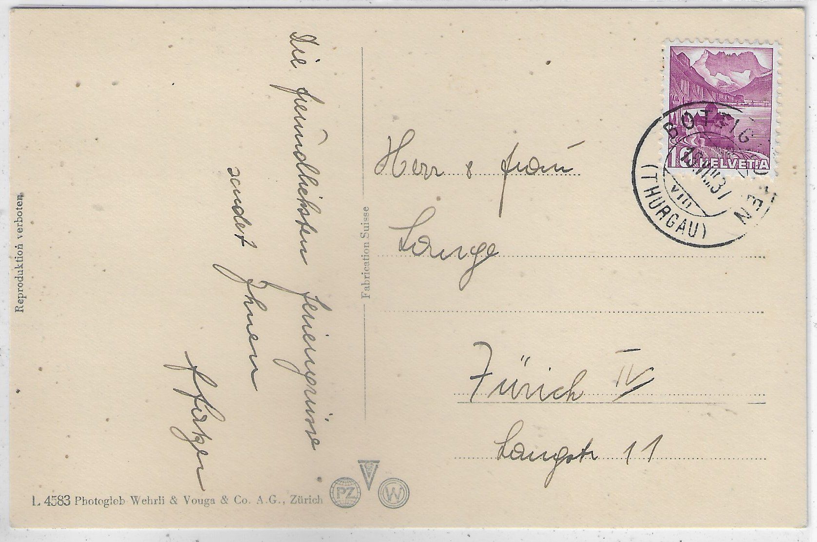 Cartoline postali: Kreuzlingen - Am Seeweg – Usato da Ettingen venduto da Kartenplanet 1