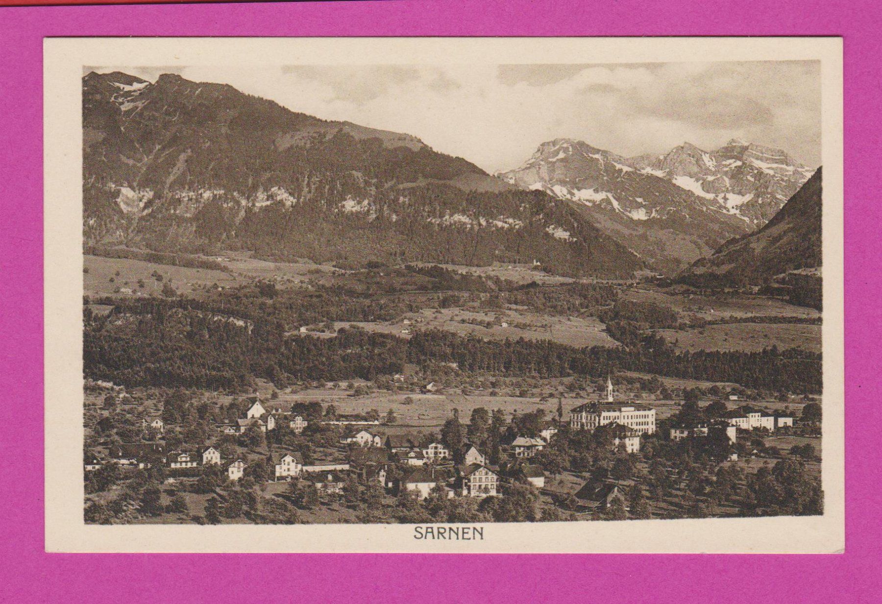 Cartoline postali: Sarnen   -   alte Ansichtskarte Gesamtansicht Sarnen – Usato da Vitznau venduto da Ropaku
