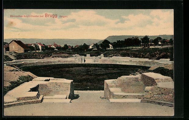 Cartoline postali: AK Brugg, römisches Amphitheater, 1907 – Usato da Berlin venduto da bartko-reher