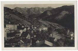 Seewis  i.  P.  (932 m)  mit  Scesaplana  (2969 m)