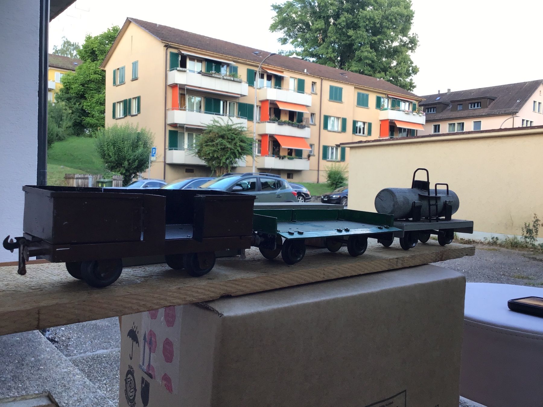 Modelleisenbahnen: Spur 0 Güterwagenset mit Rampe Kraft? – Gebraucht aus Männedorf von Modell-Spezialisten 1