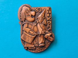 Fasnachts Plakette Ebikon Kupfer 1983 (y449)
